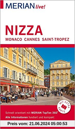 MERIAN live! Reiseführer Nizza Monaco Cannes Saint-Tropez: Mit Extra-Karte zum Herausnehmen